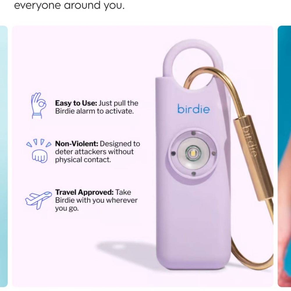 Birdie- safety alarm for key chain! 3 unopened boxes